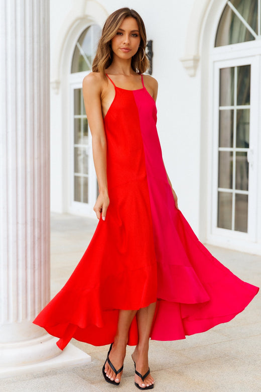 Pick Sides Maxi Dress Red