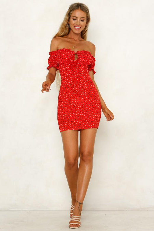 Tied To You Dress Red