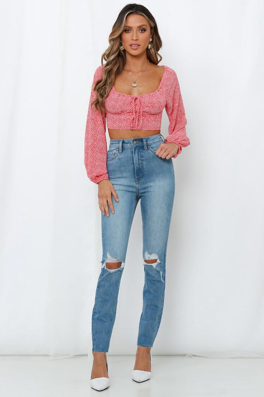 Lee High Licks Crop Jeans Northside Blue