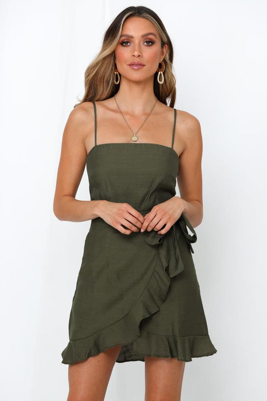 Top It Off Dress Olive