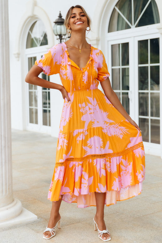 Sunset Rays Maxi Dress Orange