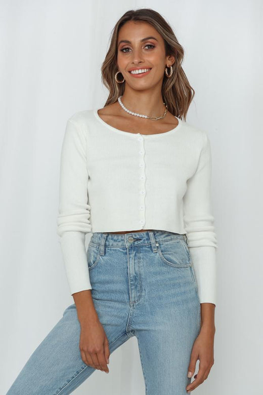 Loving Leia Knit Cardigan White