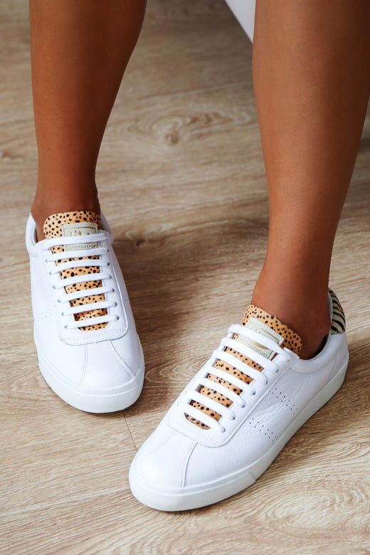 SUPERGA 2843 Clubs Comfleasueu Ponyhair Sneakers White Zebra