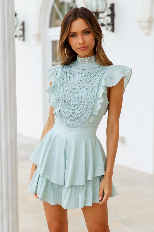 Days Stay The Same Playsuit Sage