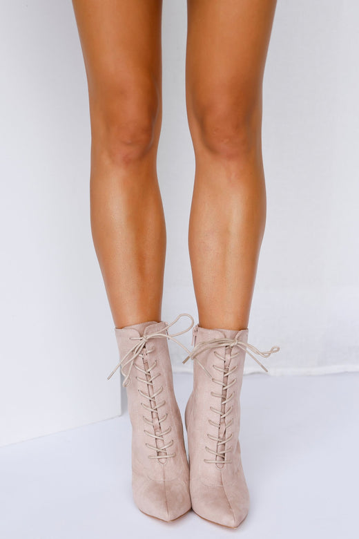 VERALI Danielle Boots Blush Microsuede