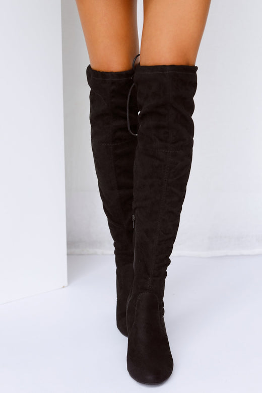 VERALI Zeebra Boots Black Microsuede