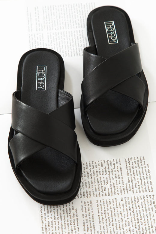 THERAPY Rosie Slides Black