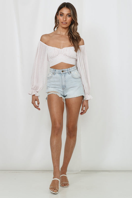 Not Quite A Waltz Crop Top White