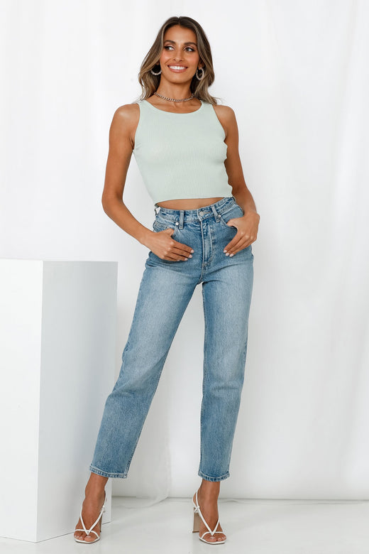 Back To Work Rib Camisole Mint